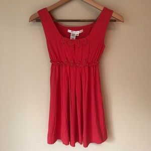 Dressy tank top red orange pattern max studio